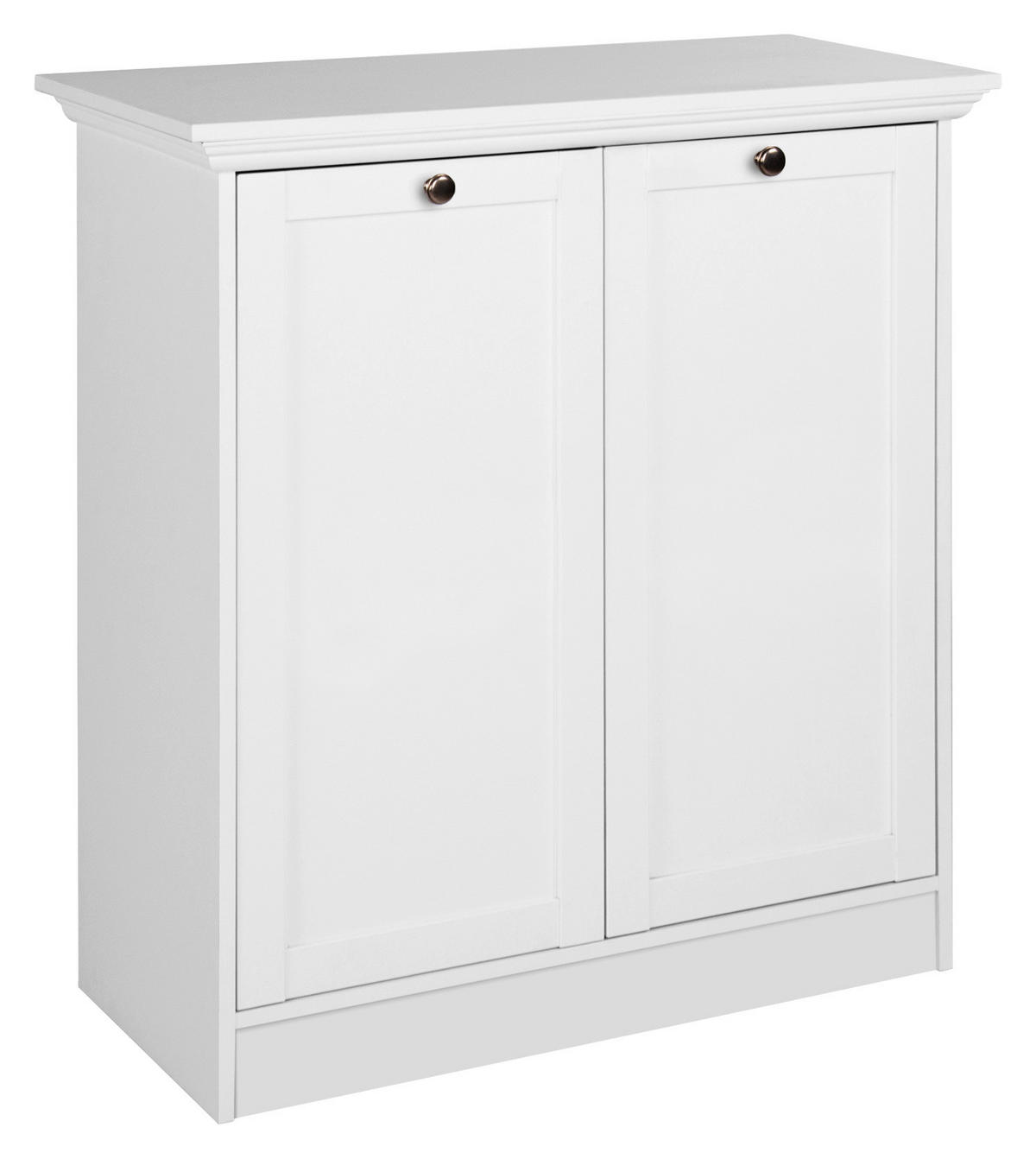 KOMODA, bílá, 80/90/35 cm - bílá/barvy stříbra, Lifestyle, kov/kompozitní dřevo (80/90/35cm) - Carryhome