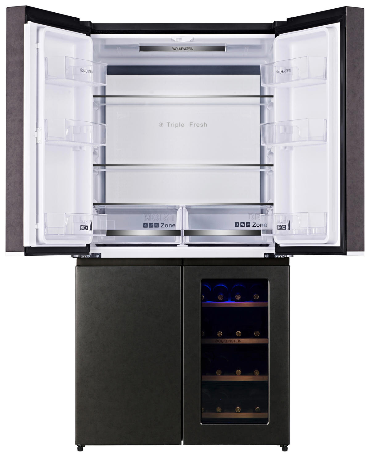 MULTI-DOOR WCD595EWTSNF ST  - Dunkelgrau, KONVENTIONELL, Kunststoff/Metall (90,5/182/72cm) - Wolkenstein