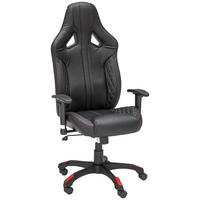 GAMING STOLICA  crvena, crna  drvo, plastika, tekstil  - tamno siva/crna, Design, drvo/tekstil (67/123-133/66cm) - Xora