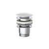 ABLAUFVENTIL  - Chromfarben/Weiss, Basics, Metall (6,5cm) - Xora