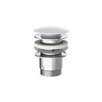 ABLAUFVENTIL  - Chromfarben/Weiss, Basics, Metall (6,5cm) - Xora