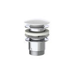ABLAUFVENTIL  - Chromfarben/Weiß, Basics, Metall (6,5cm) - Xora