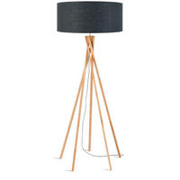 STEHLEUCHTE Skandinavisch 60/60/160 cm  - Dunkelgrau/Naturfarben, Trend (60/60/160cm) - Good & Mojo