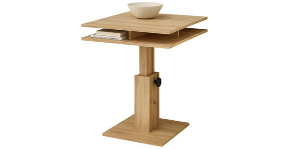 COUCHTISCH 65/65/53-77 cm quadratisch Eiche Artisan - Eiche Artisan, KONVENTIONELL, Holzwerkstoff (65/65/53-77cm) - Carryhome