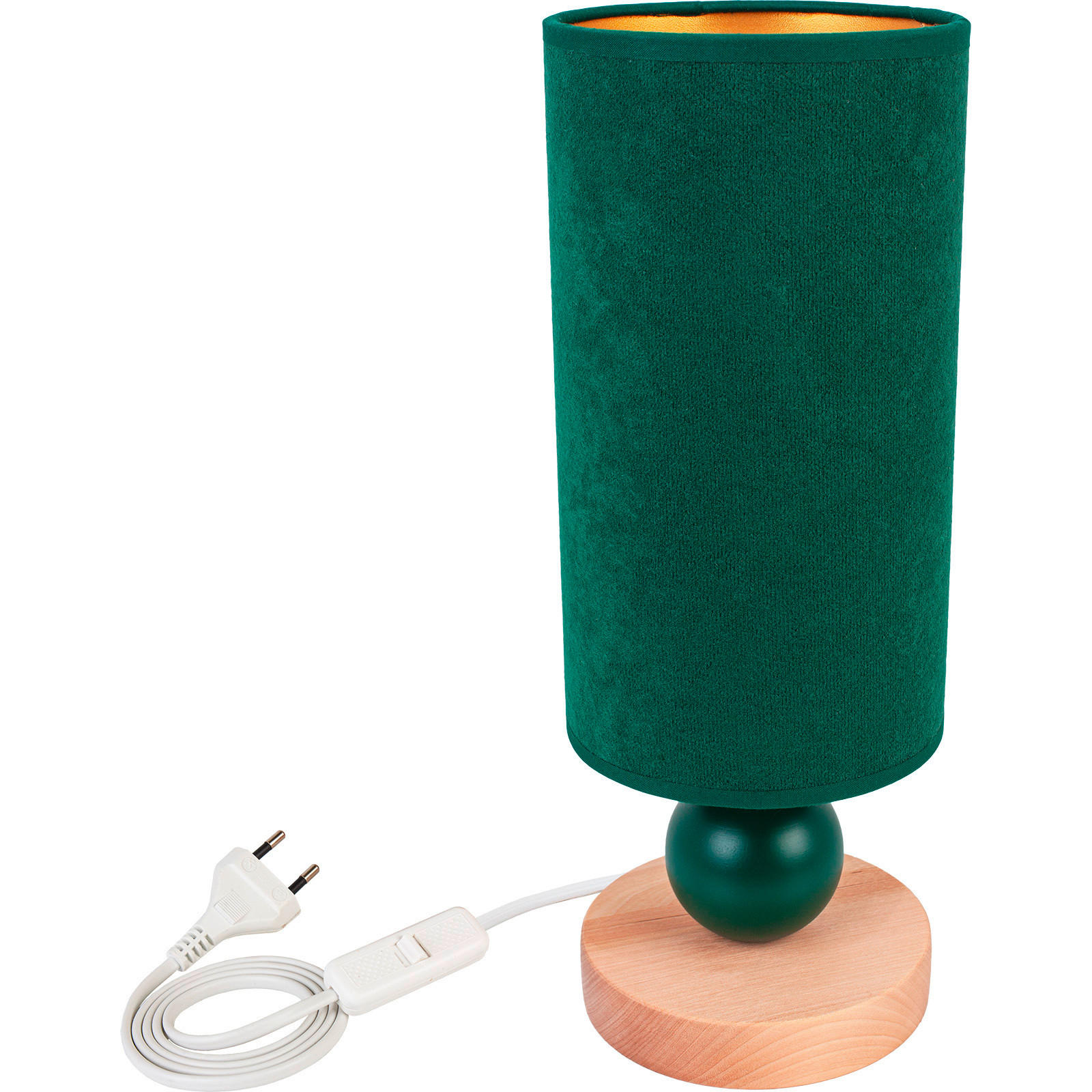 KINDERTISCHLEUCHTE 12/31,5 cm   - Waldgrün/Goldfarben, Natur, Holz (12/31,5cm)