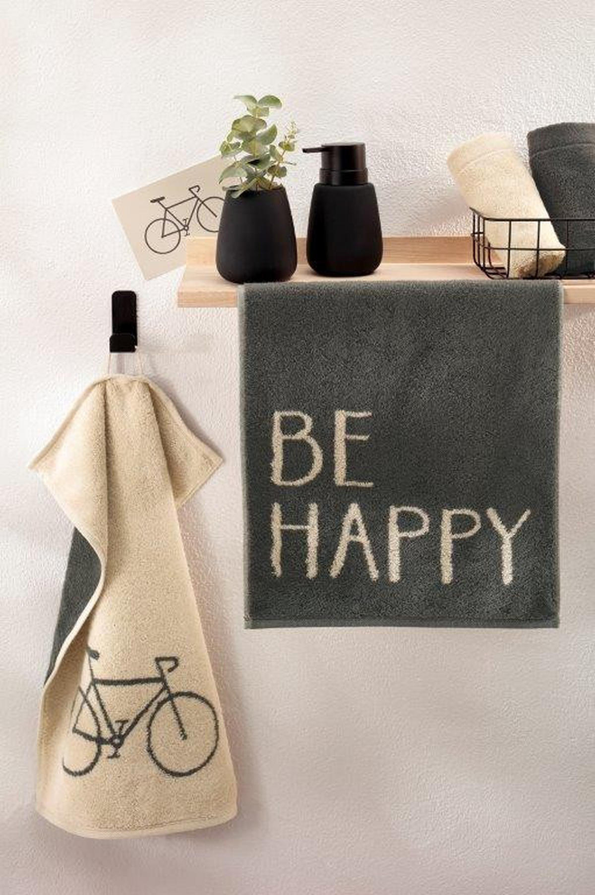 BRISAČA Postcards Towels Edition  modra, bež 30/50 cm  - modra/bež, Konvencionalno, tekstil (30/50cm) - Cawoe