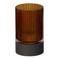 AKKU-TISCHLEUCHTE Ariva Pro 12/20 cm  - Cognac/Graubraun, Design, Glas/Metall (12/20cm)