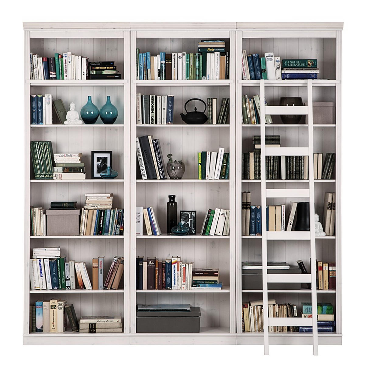 ANSTELLLEITER - Weiß, Design, Holz (36/188/6cm) - Livetastic