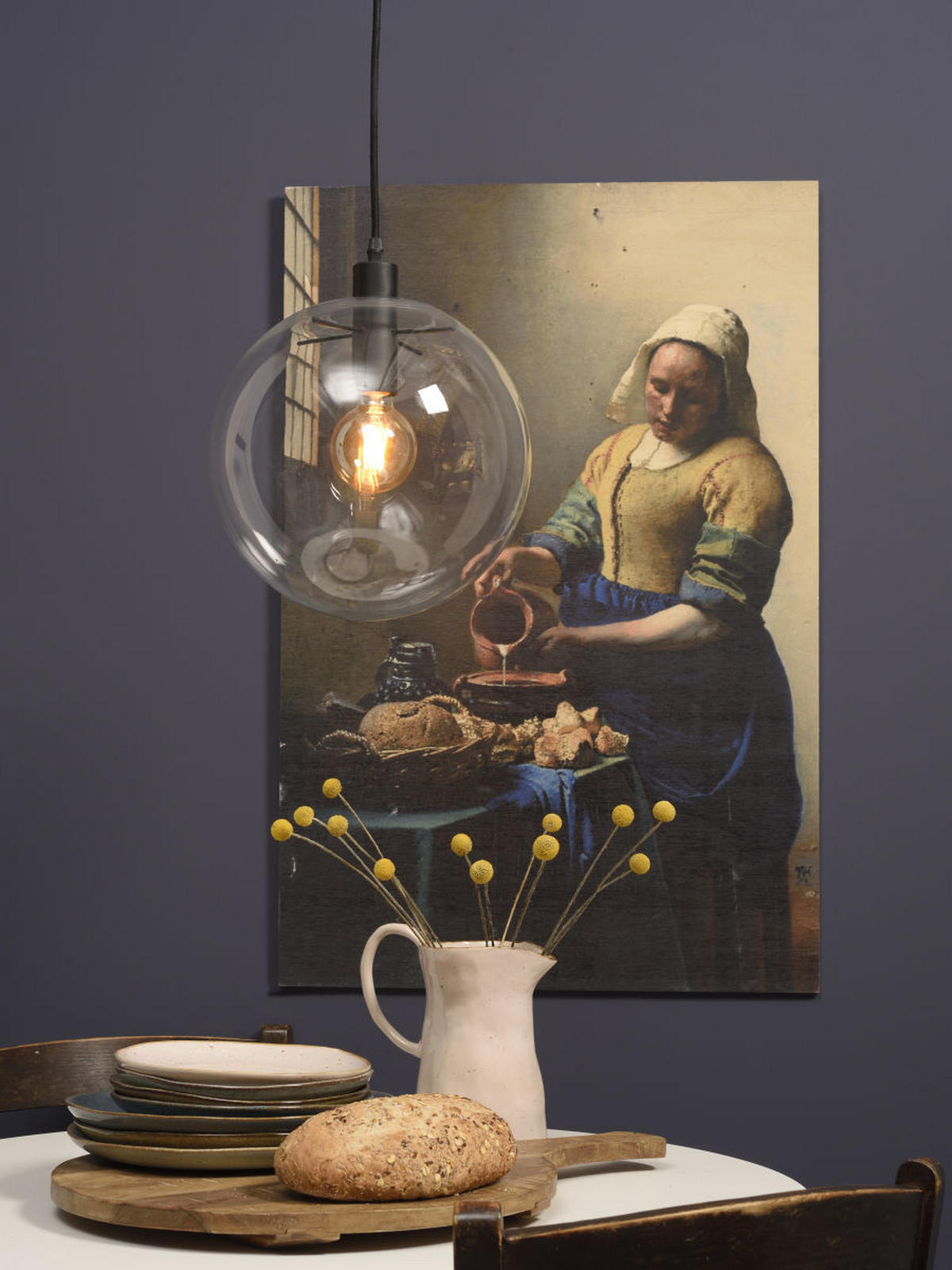 HÄNGELEUCHTE 30/250 cm  - Transparent/Schwarz, Design, Glas/Metall (30/250cm) - It's about Romi