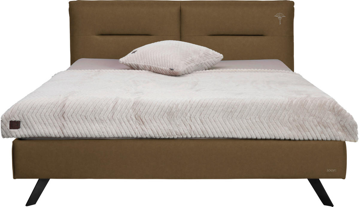 POLSTERBETT Braun 180/200 cm  - Schwarz/Braun, Design, Textil/Metall (180/200cm) - Joop!