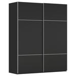 SCHWEBETÜRENSCHRANK  in Schwarz  - Alufarben/Schwarz, KONVENTIONELL, Holzwerkstoff/Metall (201/223/68cm) - Novel