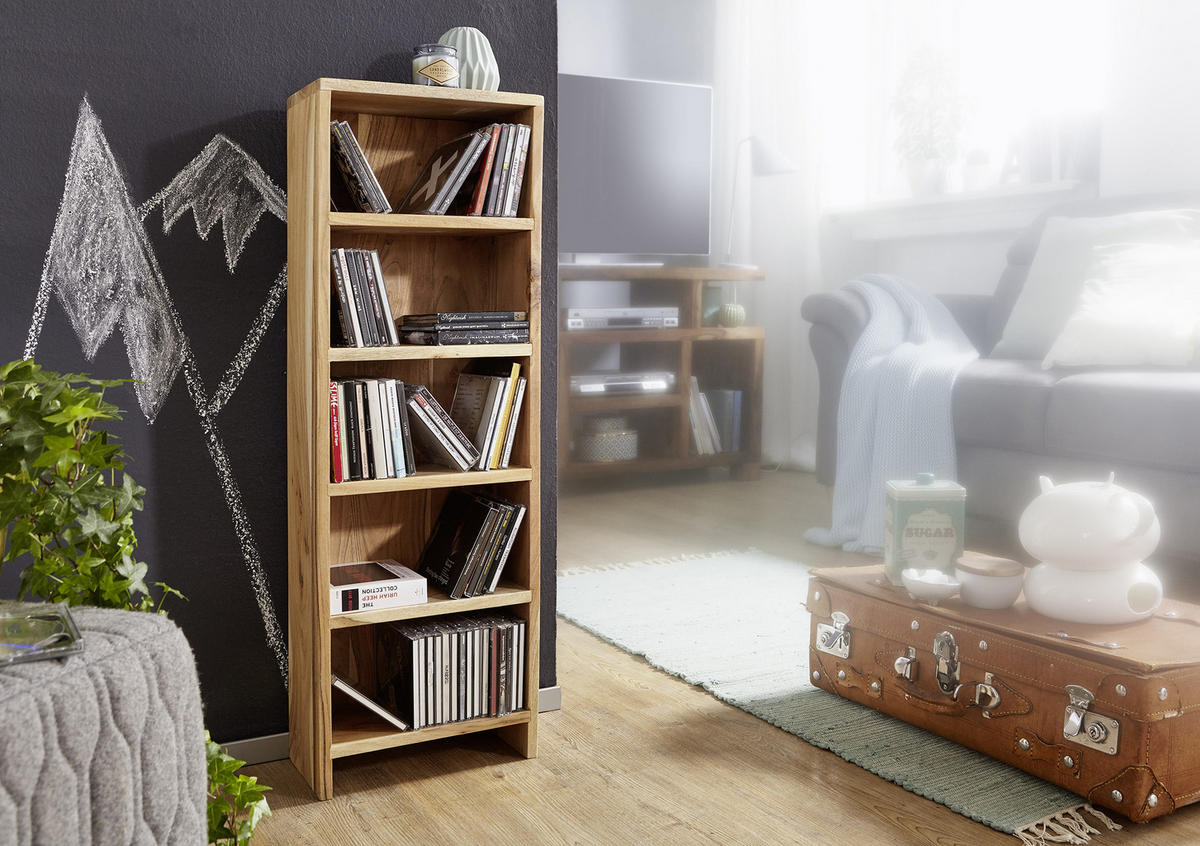 CD-REGAL - Akaziefarben, Modern, Holz (30/90/17cm) - MID.YOU
