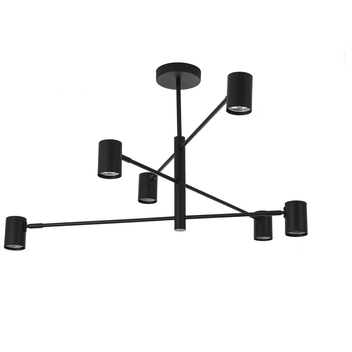 DECKENLEUCHTE    80/12/44.5 cm  - Schwarz, Design, Metall (80/12/44.5cm)