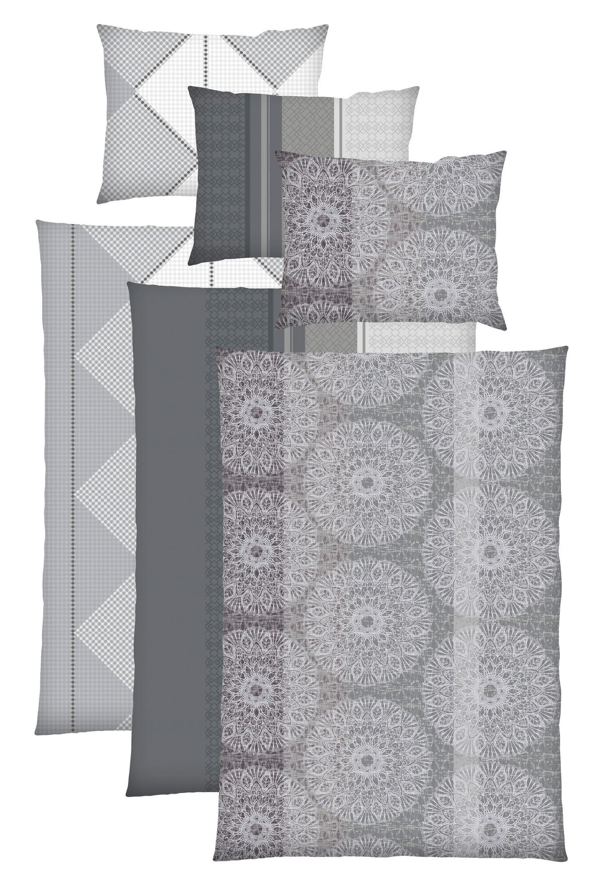 POSTEĽNÁ BIELIZEŇ - sivá, Basics, textil (140/200cm) - Boxxx