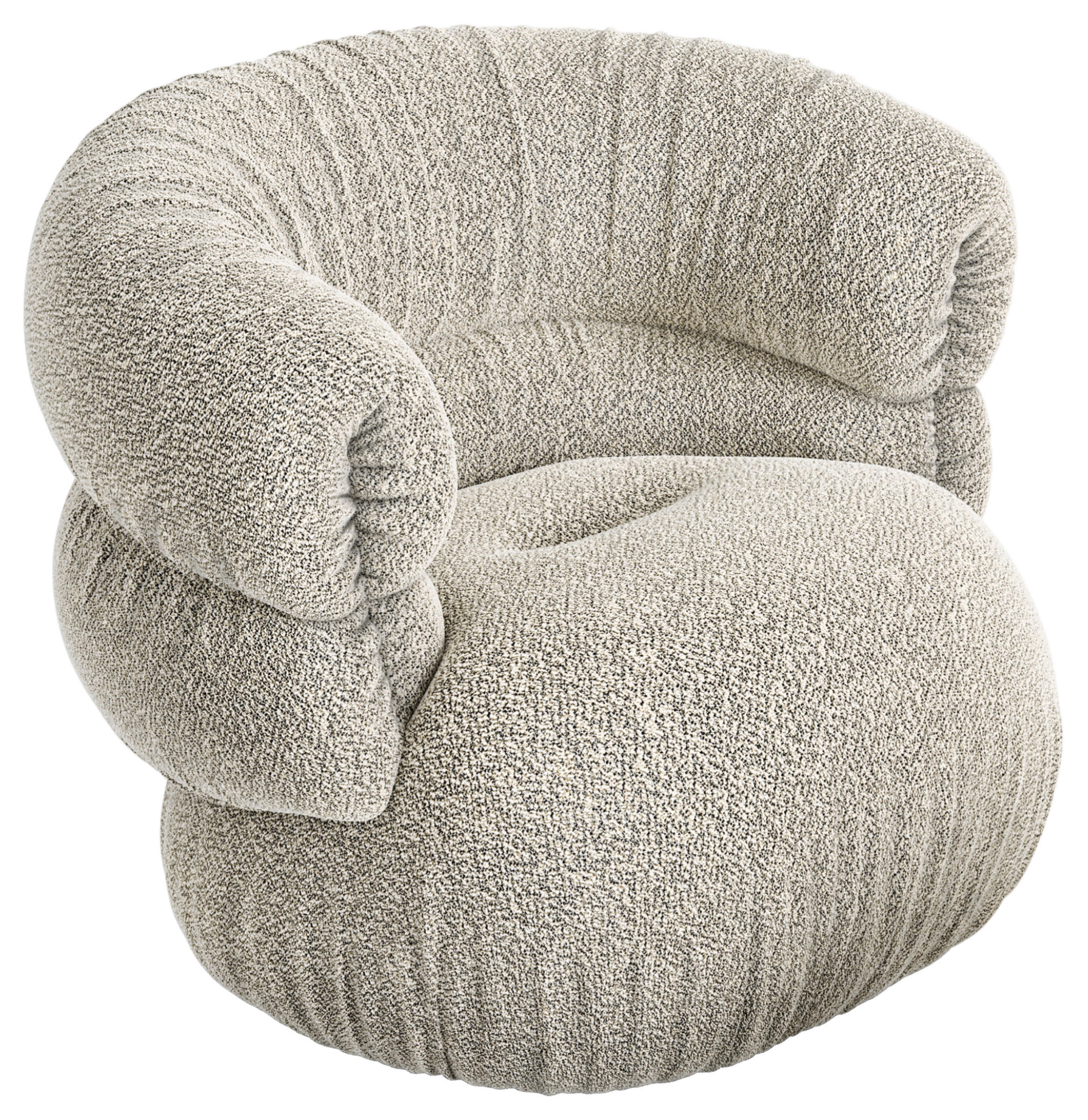 DESIGNSESSEL in Jacquard, Bouclé Greige  - Greige, Trend, Textil/Metall (95/77/83cm) - Bretz