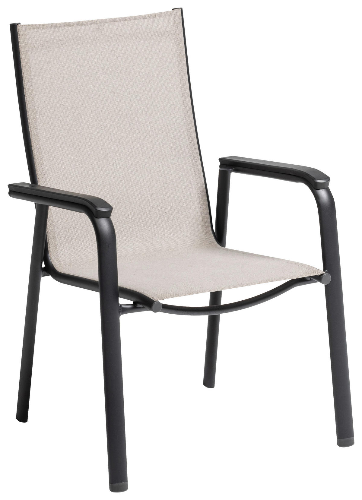 STAPELSESSEL in Metall, Textil Creme, Schwarz  - Creme/Schwarz, Basics, Textil/Metall (60/100/61cm) - Kettler