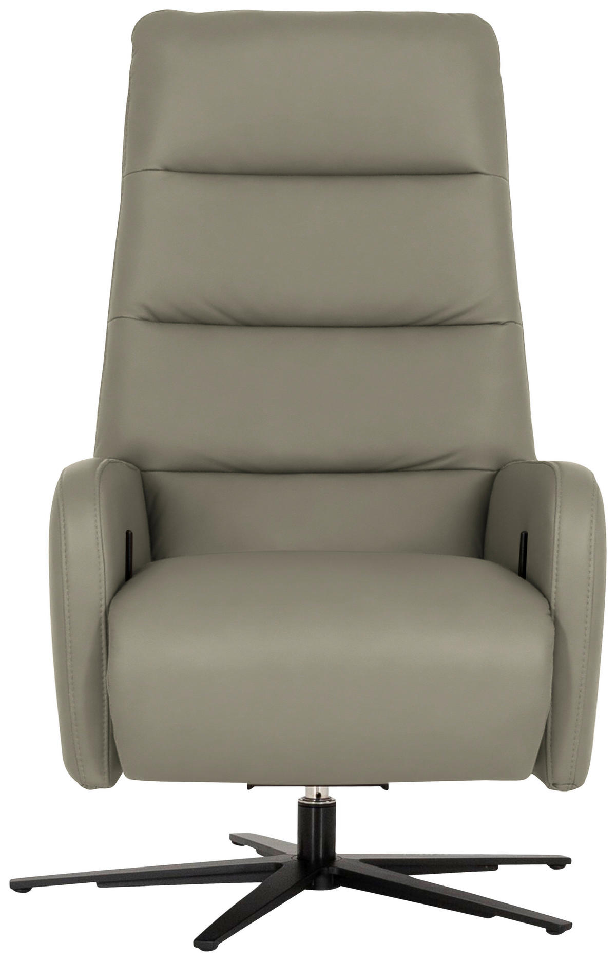 RELAXSESSEL Leder Platinfarben  - Platinfarben/Schwarz, Modern, Leder/Metall (66/110/83cm) - Joop!