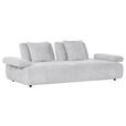 SCHLAFSOFA Chenille Hellgrau  - Hellgrau/Schwarz, KONVENTIONELL, Kunststoff/Textil (235-255/80/116-138cm) - Carryhome