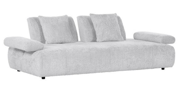 SCHLAFSOFA Chenille Hellgrau - Hellgrau/Schwarz, KONVENTIONELL, Kunststoff/Textil (235-255/80/116-138cm) - Carryhome