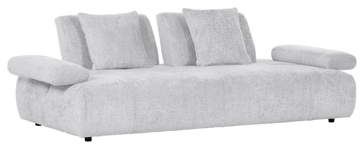 SCHLAFSOFA in Textil Hellgrau  - Hellgrau/Schwarz, Konventionell, Kunststoff/Textil (235-255/80/116-138cm) - Carryhome