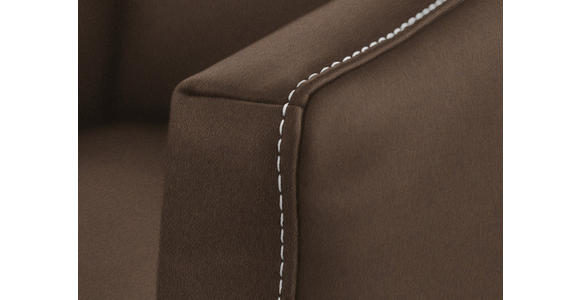 2-SITZER-SOFA  in Echtleder Braun   - Eichefarben/Beige, Natur, Leder/Holz (182/86/87cm) - Valnatura