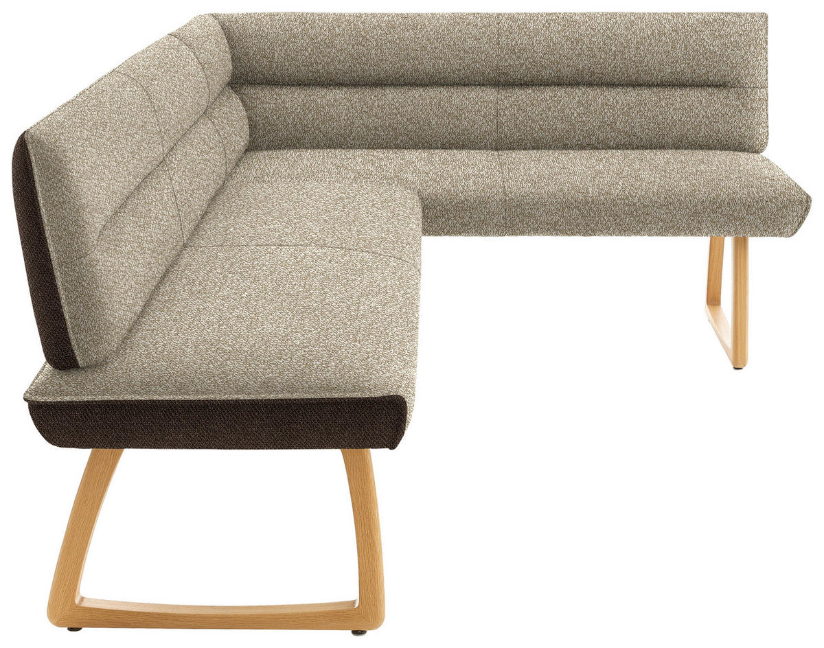 ECKBANK 237/162 cm  in Braun, Beige  - Eichefarben/Beige, Design, Holz/Textil (237/162cm) - Koinor