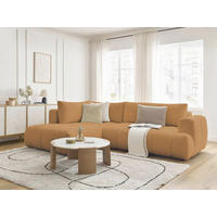 ECKSCHLAFSOFA FUJI Bouclé Gelb  inkl.  - Gelb/Schwarz, MODERN, Kunststoff/Textil (204/282cm)