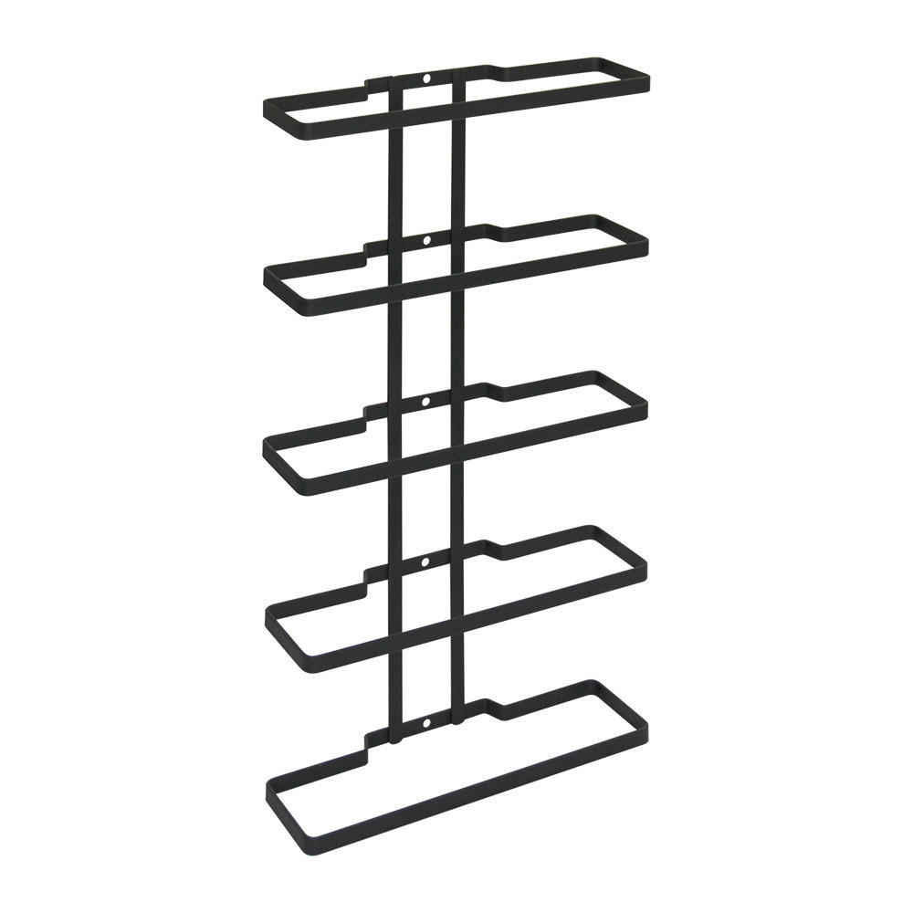 FLASCHENREGAL  - Schwarz, Basics, Metall (24/9/44cm)
