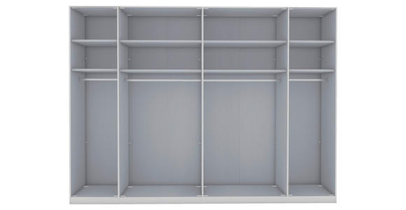 FALTTÜRENSCHRANK 300/236/58 cm 6-türig Weiß, Eiche Bianco - Schieferfarben/Eiche Bianco, KONVENTIONELL, Glas/Holzwerkstoff (300/236/58cm) - Dieter Knoll