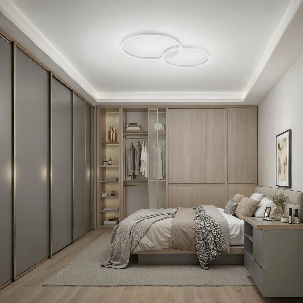 LED-DECKENLEUCHTE  Smart 96,4/60 cm   - Alufarben, Design, Metall (96,4/60cm) - Paul Neuhaus