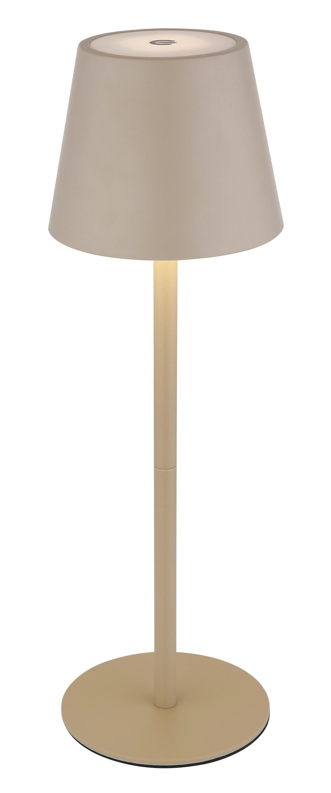 AKKU-TISCHLEUCHTE 11,5/36 cm   - Sandfarben/Opal, Trend, Kunststoff/Metall (11,5/36cm) - Novel