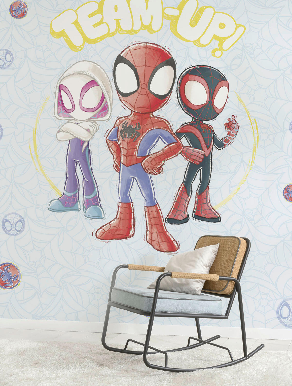 FOTOTAPETE SPIDEY AND HIS AMAZING FRIENDS  - Blau, Design, Textil (300/250cm) - Marvel