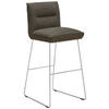 BARHOCKER in Metall, Textil Braun, Edelstahlfarben  - Edelstahlfarben/Braun, Design, Textil/Metall (51/107/59cm) - Dieter Knoll