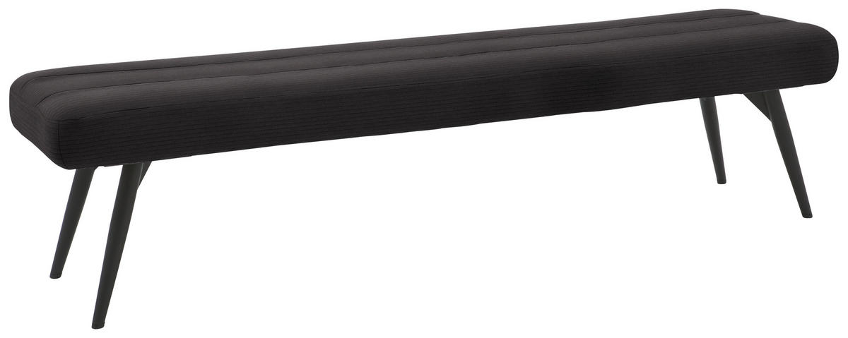 SITZBANK - Schwarz/Mokka, Design, Textil/Metall (200/48/47cm) - Dieter Knoll