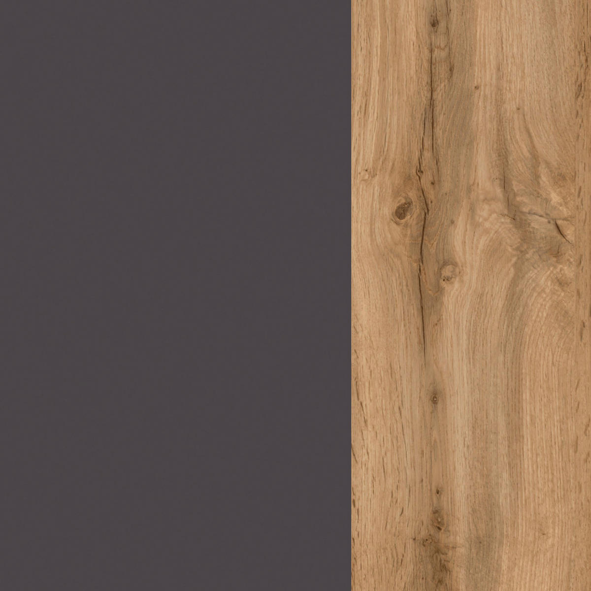 KÜCHENBLOCK 270 cm   in Anthrazit, Eiche Wotan  - Chromfarben/Anthrazit, Modern, Holzwerkstoff/Metall (270cm) - Held