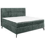 BOXSPRINGBETT 160/200 cm  in Dunkelgrau  - Dunkelgrau/Schwarz, Design, Textil/Metall (160/200cm) - Esposa