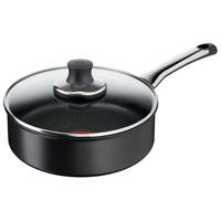 STEKGRYTA 24 cm  - svart/transparent, Design, metall/glas (24cm) - Tefal