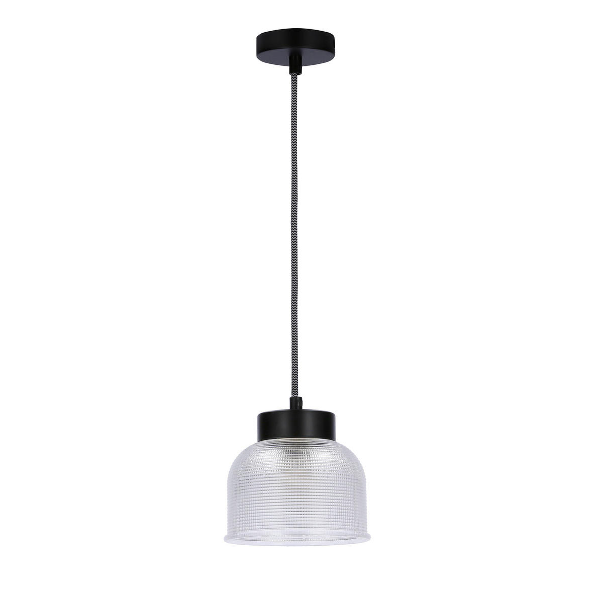 PENDELLEUCHTE 14.5/14.5/90 cm  - Transparent/Schwarz, Design, Glas/Metall (14.5/14.5/90cm)