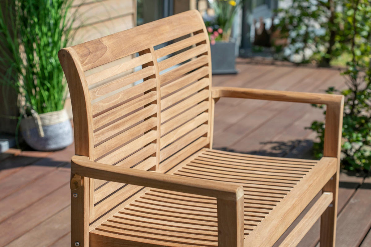 GARTENBANK 120/92/52 cm Teakholz   - Basics, Holz (120/92/52cm) - Gardenson