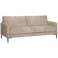 3-SITS SOFFA i vävt tyg beige  - beige/svart, Klassisk, metall/textil (196/78/87cm) - Hom`in
