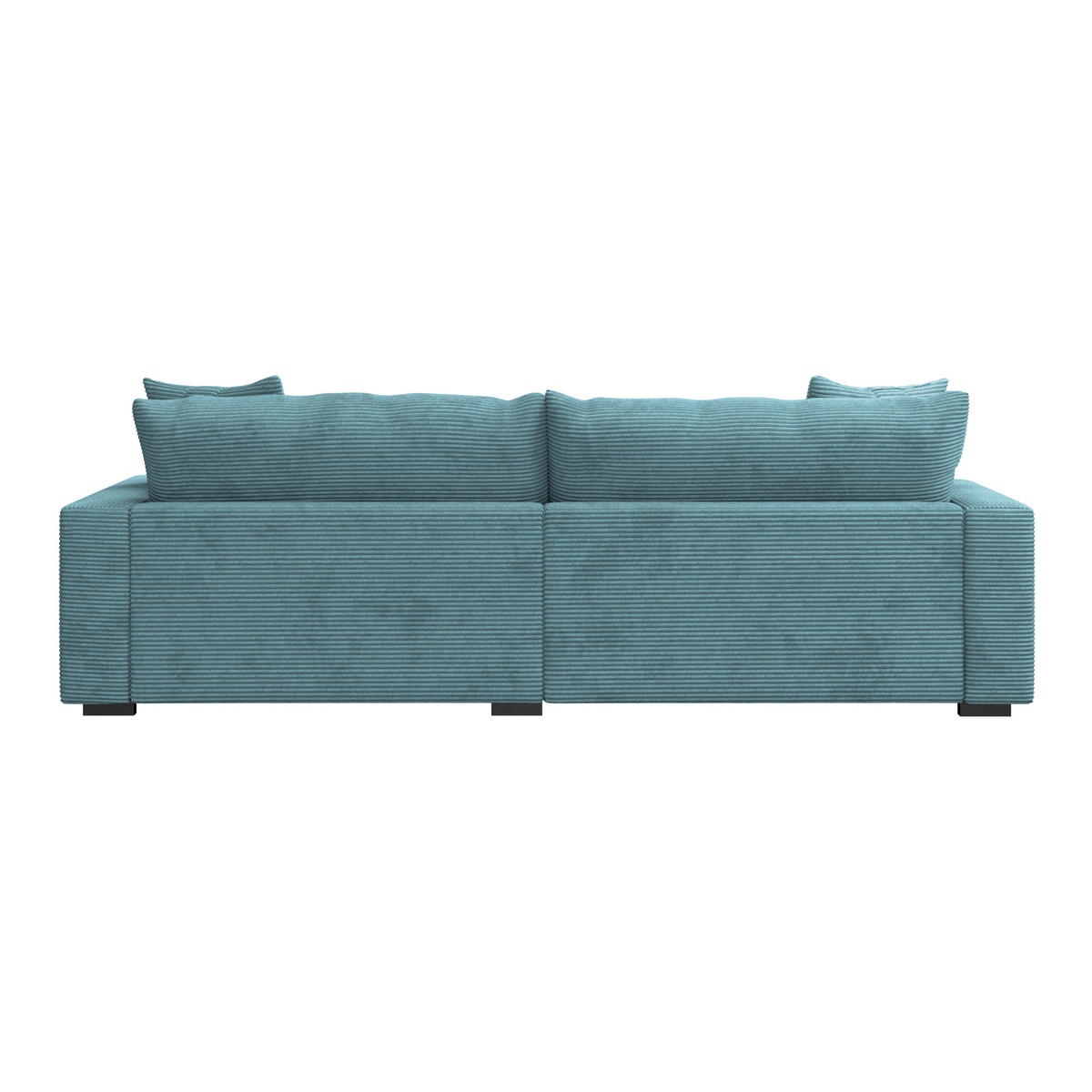 ECKSOFA Türkis Cord  - Türkis/Schwarz, MODERN, Textil (265/180cm) - P & B