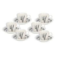 SERVIS ZA KAFU  Metropolis Graphic  12 delova      - bela/višebojna, Osnovno, keramika - Tognana