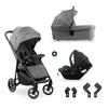 KINDERWAGENSET  Shop N Care Trio Set  Grey  - Schwarz/Grau, Basics, Kunststoff/Textil (52/110/91cm) - Hauck