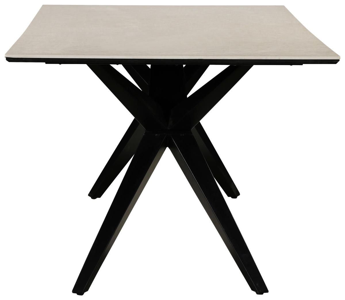ESSTISCH 220/100/76 cm  Metall, Keramik rechteckig Schwarz, Weiß  - Schwarz/Weiß, Design, Keramik/Metall (220/100/76cm) - Novel