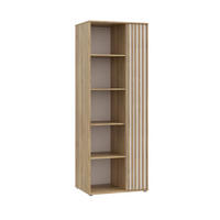 ETAJERĂ DE PERETE 74/200/54 cm  - culoare lemn stejar/nisipiu, Basics, material pe bază de lemn (74/200/54cm)