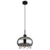 HÄNGELEUCHTE 28/120 cm    - Klar/Schwarz, Lifestyle, Glas/Textil (28/120cm) - Globo