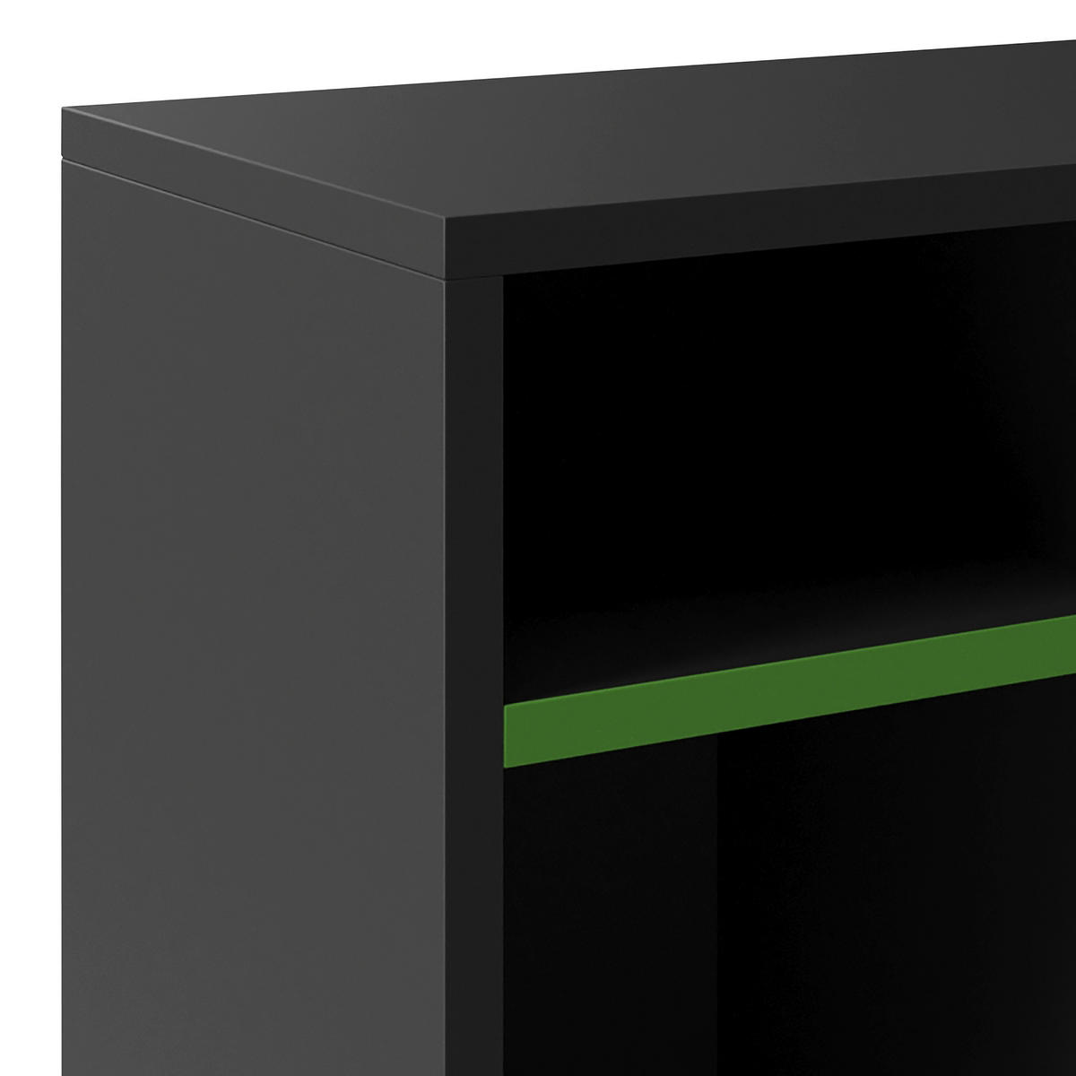 SIDEBOARD  in 108/61/37 cm  - Schwarz, MODERN, Glas/Holzwerkstoff (108/61/37cm) - Minecraft