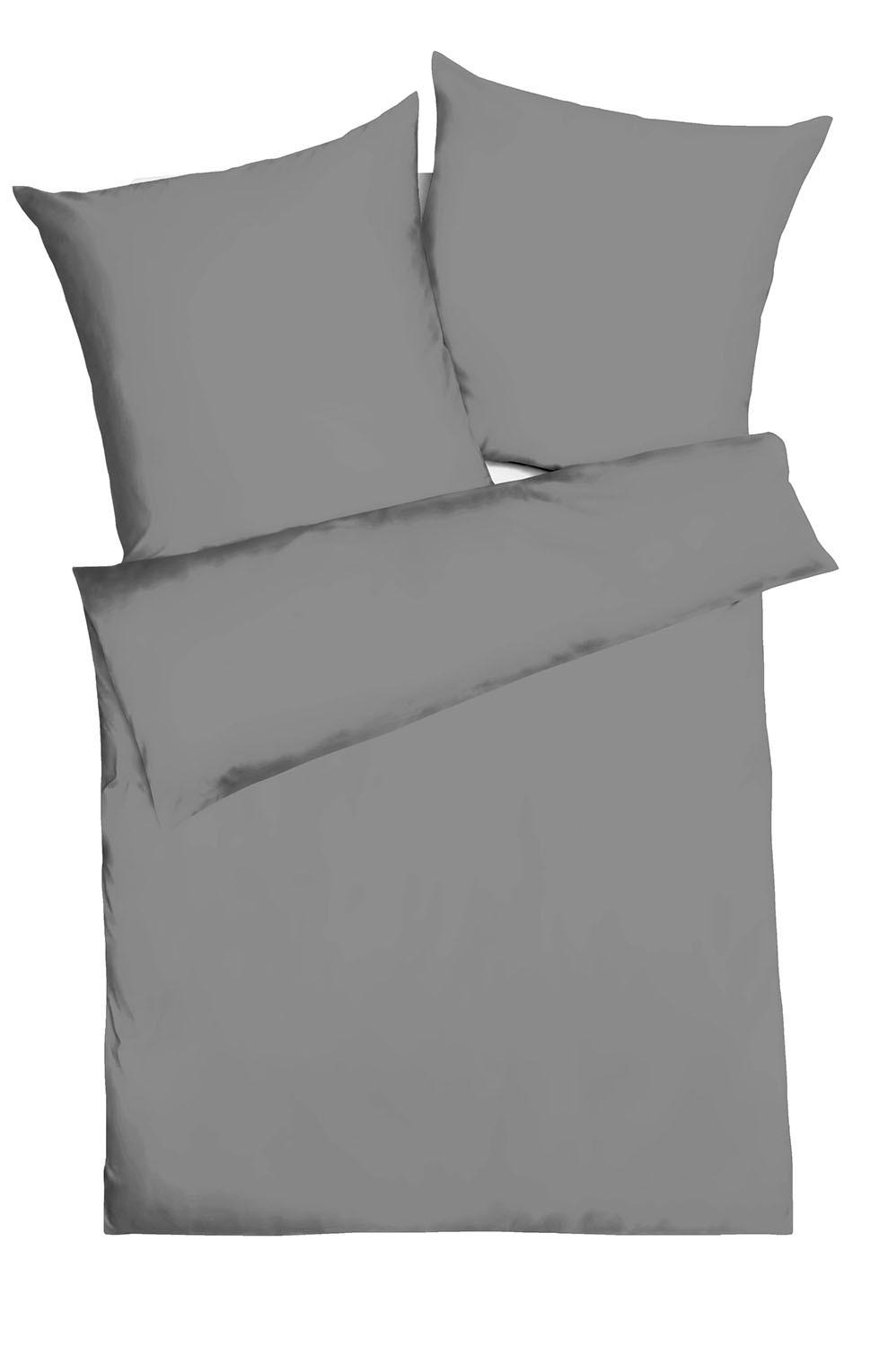 POSTELJNINA GRAY 140/200 cm saten siva  - siva, Basics, tekstil (140/200cm) - Kaeppel