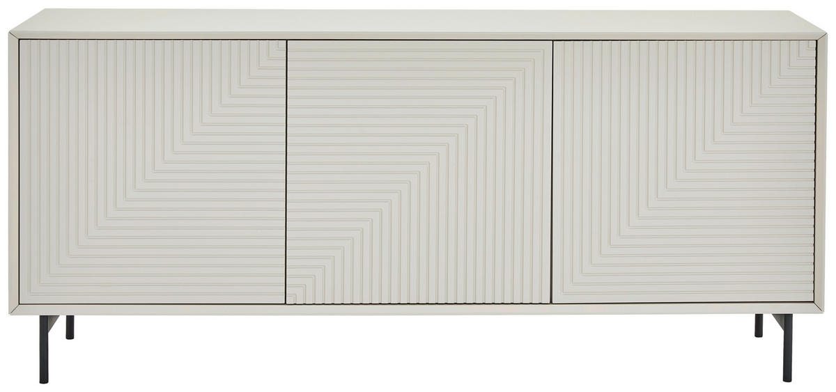 SIDEBOARD  172,2/75/40 cm  - Kaschmir/Schwarz, KONVENTIONELL, Holzwerkstoff/Metall (172,2/75/40cm) - Xora