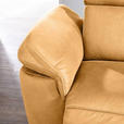 ECKSOFA in Webstoff Bernsteinfarben  - Beige/Bernsteinfarben, Design, Textil/Metall (271/242cm) - Cantus